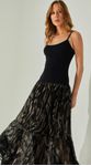 Vestido Midi Jacquard Metalizado
