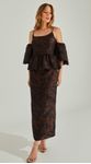 Conjunto Jacquard Blusa e Saia
