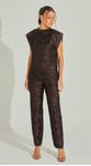 Conjunto Blusa e Calça Jacquard