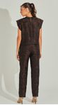 Conjunto Blusa e Calça Jacquard