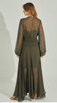 Vestido Fluido Com Mangas