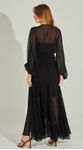 Vestido Fluido Com Mangas