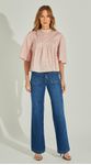 Blusa Tricoline Com Pregas