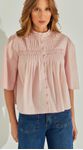 Blusa Tricoline Com Pregas