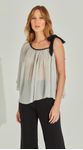 Blusa Assimétrica Com Pregas e Babados