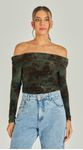 Body Ombro a Ombro Velvet Flower