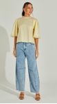 Blusa Tricoline Com Renda