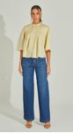 Blusa Tricoline Com Pregas