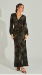 Vestido Longo Velvet Flowers