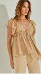 Blusa Com Babados e Amarração