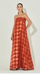Vestido Longo Jacquard