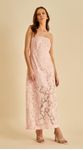 Vestido Midi Com Mangas Renda