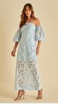 Vestido Midi Com Mangas Renda