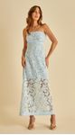 Vestido Midi Com Mangas Renda