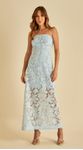Vestido Midi Com Mangas Renda