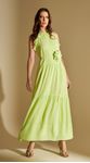 Vestido Longo Frente Única Babados