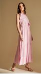 Vestido Longo Frente Única Babados