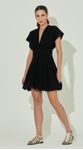 Vestido Curto Balonê Tricoline