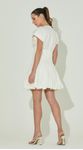 Vestido Curto Balonê Tricoline Off White