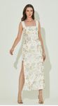 Vestido Midi Bordado Paetê