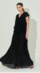 Vestido Longo com Babados