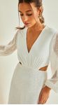 Vestido Midi Tela Paetê