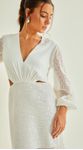 Vestido Midi Tela Paetê