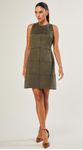 Vestido Curto Suede Com Recortes