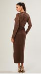Saia Midi Suede Com Recortes
