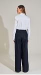 Calça Jeans Ampla Com Transpasse