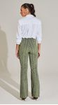 Calça Flare Veludo Bordado