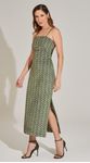 Vestido Midi Veludo Bordado