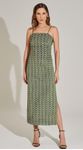 Vestido Midi Veludo Bordado