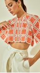 Blusa de Mangas em Crochet