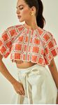 Blusa de Mangas em Crochet
