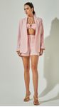 Conjunto Blazer e Top com Amarração Rosa
