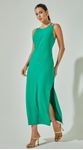 Vestido Midi Ombro Vazado Verde