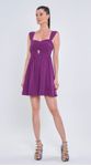 Vestido Curto Alça Franzida 