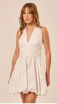 Vestido Curto com Decote V Off
