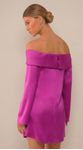 Vestido Curto de Manga Longa Lilás