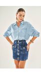 Camisa Jeans Doce Trama 105564 Azul Jeans