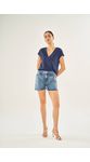 Short Jeans Doce Trama 105524 Azul Marinho