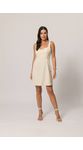 Vestido Curto Texturizado 105653 Bege