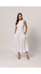 Vestido Midi Balone Doce Trama 105714 Branco