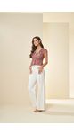 Calça Sarja Wide Leg Doce Trama 106182 Off White