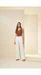 Calça Sarja Wide Leg Doce Trama 106182 Off White