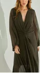 Vestido Fluido Com Mangas