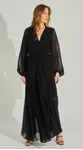 Vestido Fluido Com Mangas