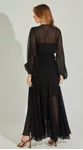 Vestido Fluido Com Mangas