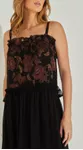 Vestido Midi Flower Com Babados